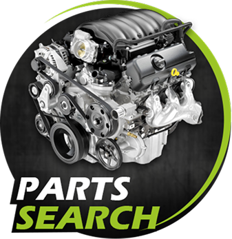 Car engine with "Parts Search" text.